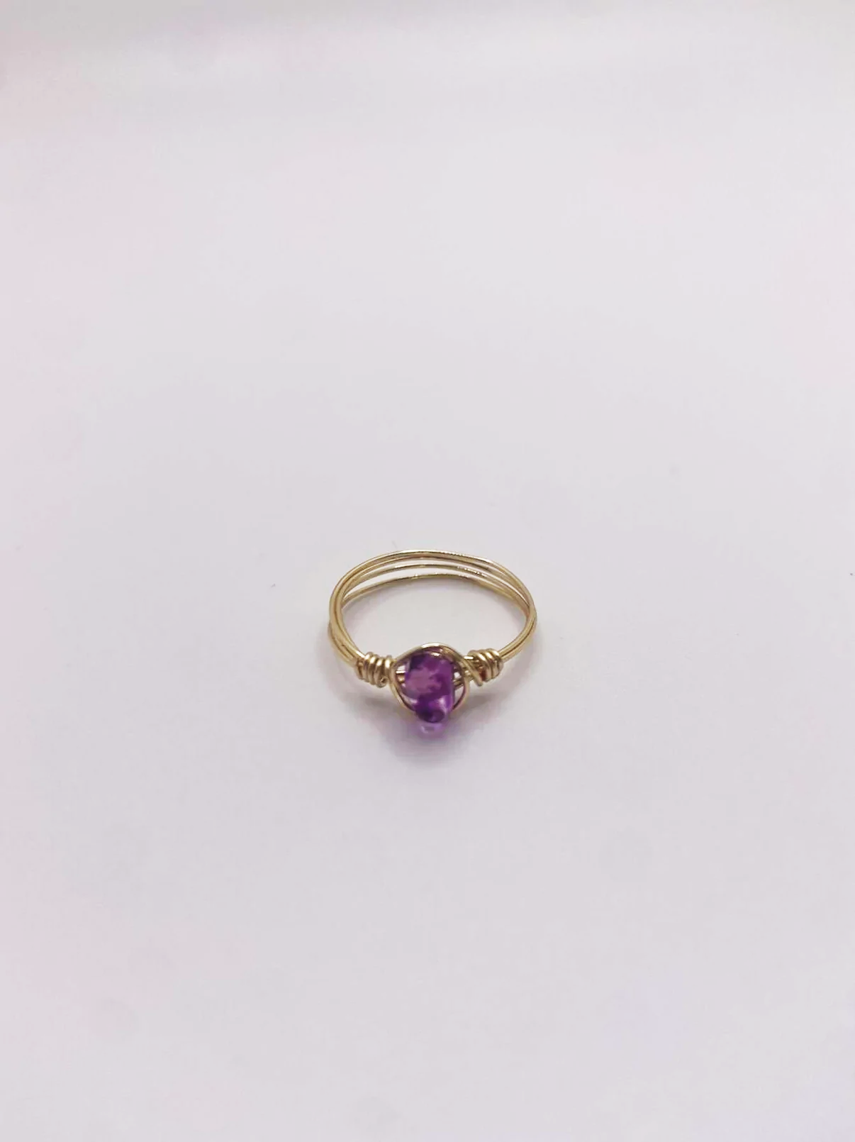 Dark Amethyst Crystal Ring