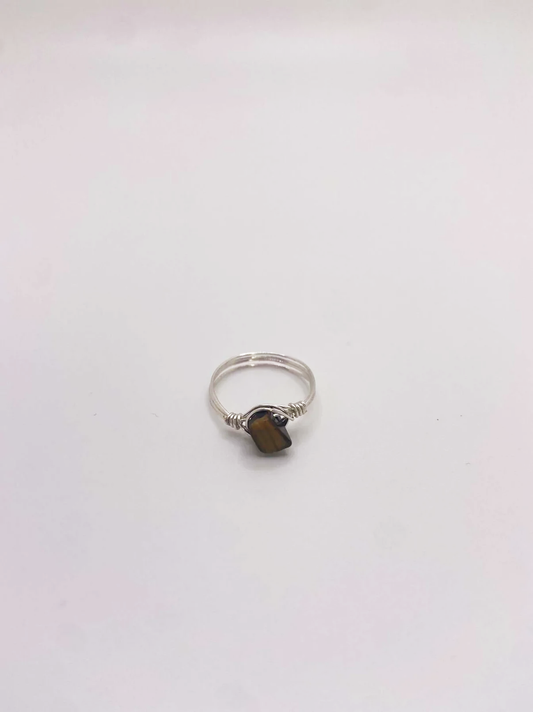 Tigers Eye Crystal Ring